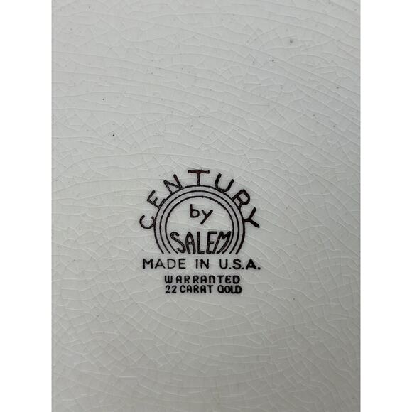 Vintage Rust Orange Century by Salem Plate Warranted 22 Karat. Made in the USA - Picture 6 of 7